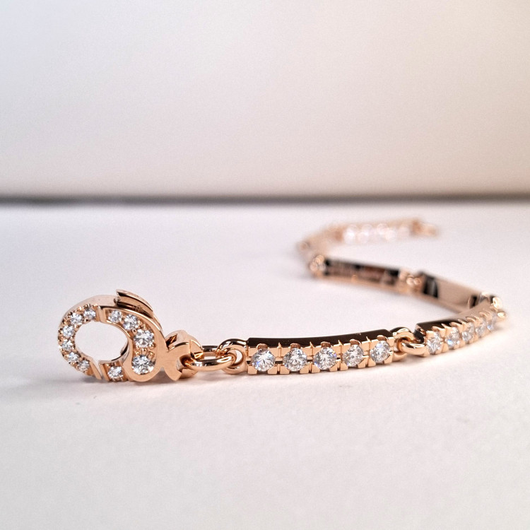 Jochen Pohl JOCHEN POHL Armband 750/-RG Diamanten im Brillantschliff G IF 3,18 ct 18,1 cm - Bild 3 