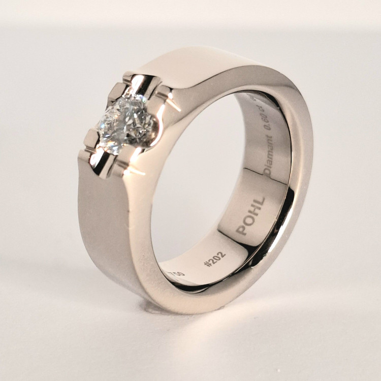 Ringe, Weißgold,  Jochen Pohl JOCHEN POHL Ring 750/- WG Diamant im Brillantschliff D vvs1 0,60ct RW 55 