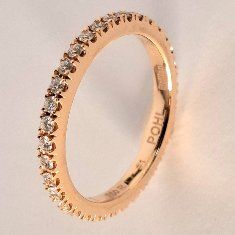 Ringe, Roségold,  Jochen Pohl JOCHEN POHL Ring 750/- RG Diamanten im Brillantschliff G IF 0,56 ct RW 54,5 