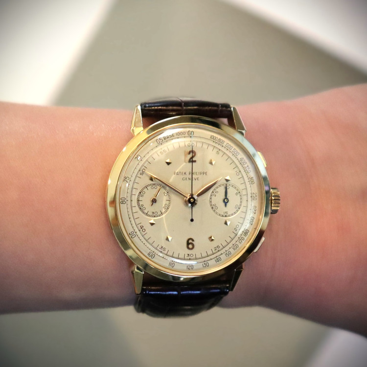 Handaufzug,  Patek Philippe Patek Philippe Handaufzug Chronograph Gelbgold 