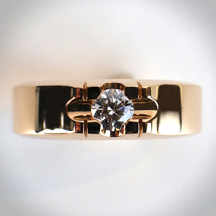 Jochen Pohl JOCHEN POHL Ring 750/- RG Diamant im Brillantschliff D vvs1 0,33ct RW 55 - Bild 4 