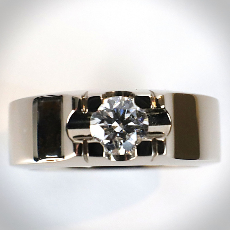Jochen Pohl JOCHEN POHL Ring 750/- WG Diamant im Brillantschliff D vvs1 0,60ct RW 55 - Bild 4 