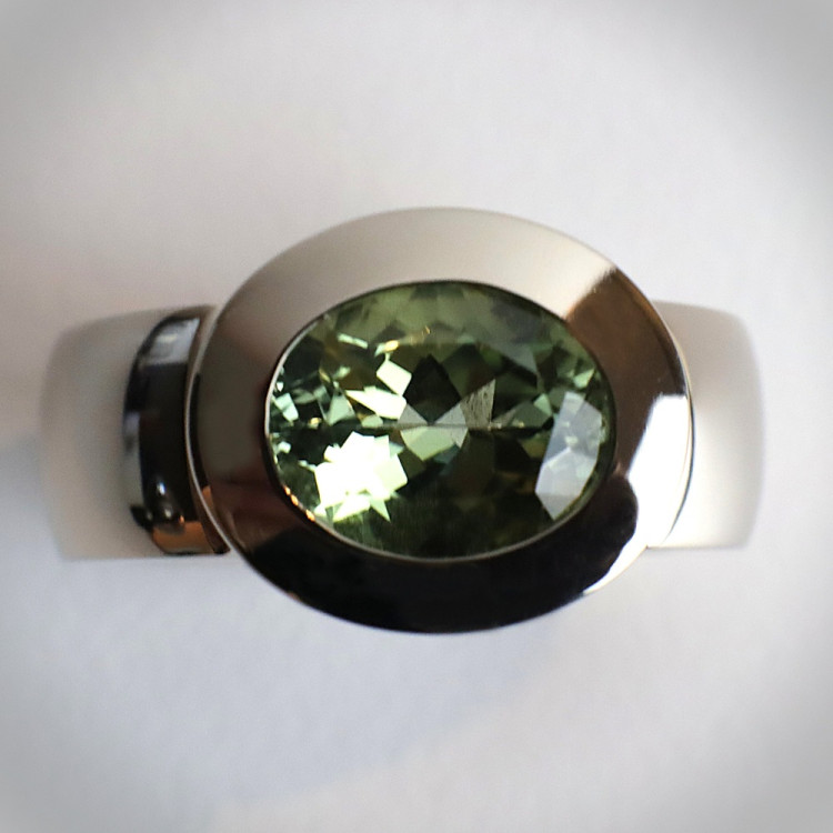 Jochen Pohl JOCHEN POHL Ring 750/- WG Turmalin hellgrün 2,91ct RW 54 - Bild 4 