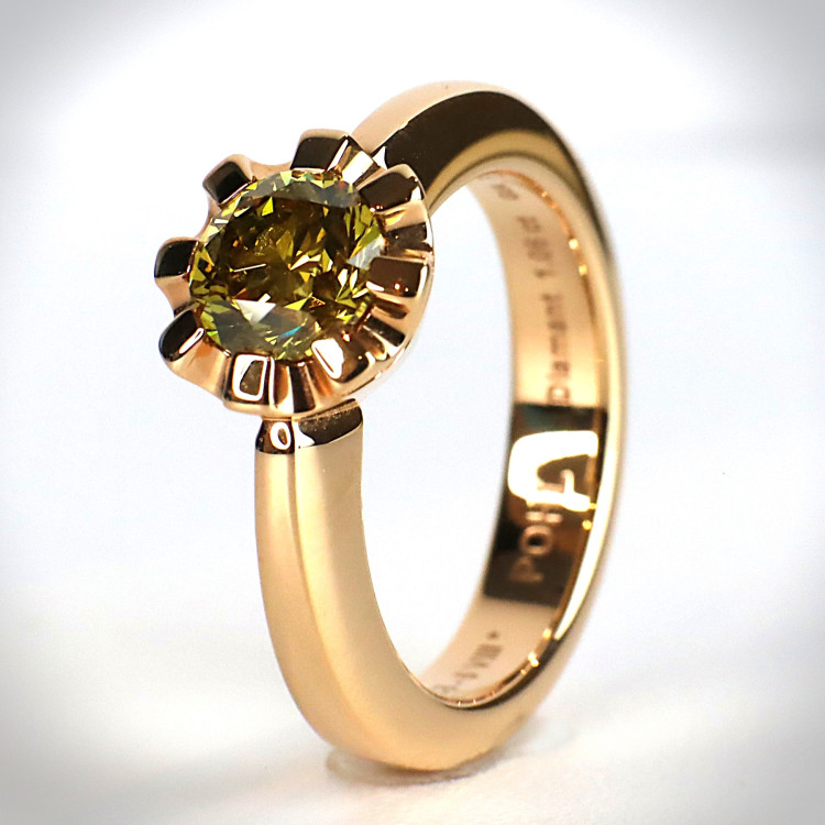 Ringe,  Jochen Pohl JOCHEN POHL Ring 750/- RG Diamant im Brillantschliff gelb 1,06 ct RW 54 