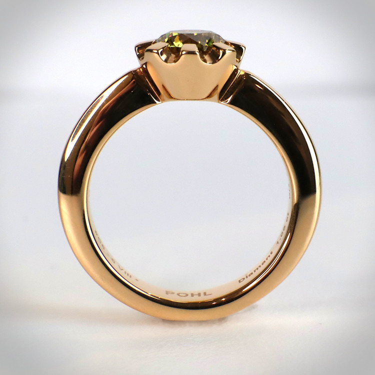 Jochen Pohl JOCHEN POHL Ring 750/- RG Diamant im Brillantschliff gelb 1,06 ct RW 54 - Bild 3 