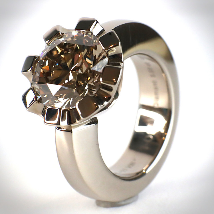 Ringe,  Jochen Pohl JOCHEN POHL Ring 750/- WG Diamant im "Old Mine" Schliff 5,08 ct RW 54 