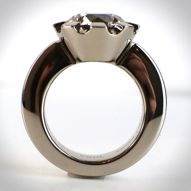 Jochen Pohl JOCHEN POHL Ring 750/- WG Diamant im "Old Mine" Schliff 5,08 ct RW 54 - Bild 3 