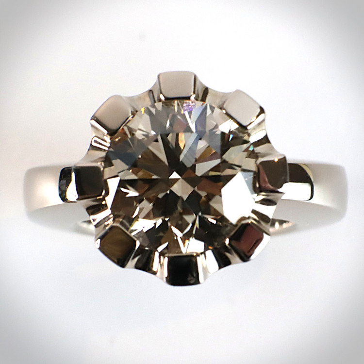 Jochen Pohl JOCHEN POHL Ring 750/- WG Diamant im "Old Mine" Schliff 5,08 ct RW 54 - Bild 4 