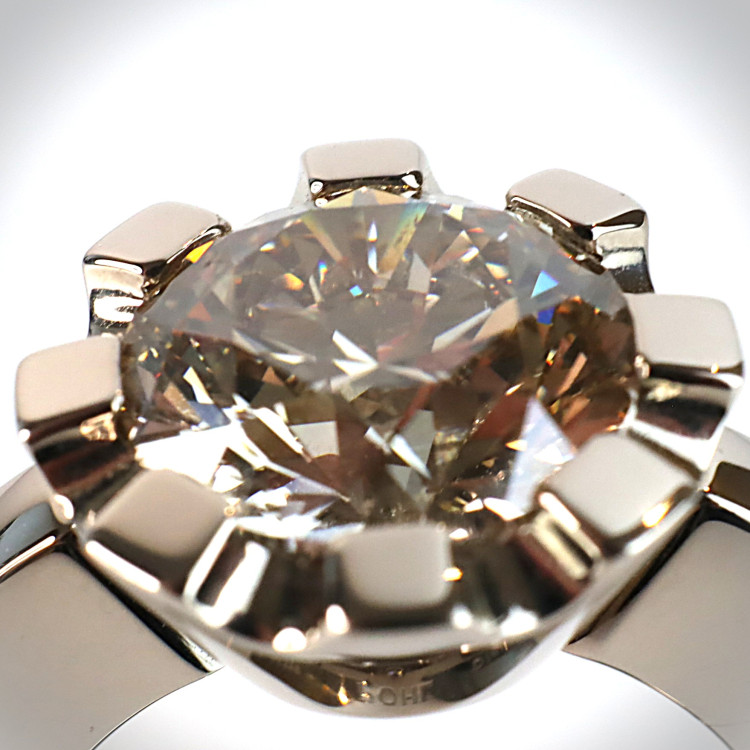 Jochen Pohl JOCHEN POHL Ring 750/- WG Diamant im "Old Mine" Schliff 5,08 ct RW 54 - Bild 5 