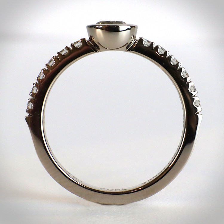 Jochen Pohl JOCHEN POHL Ring 750/-WG Diamanten im Brillantschliff "Fancy Brown" 0,33 ct + 0,2ct G IF RW 54,5 - Bild 3 