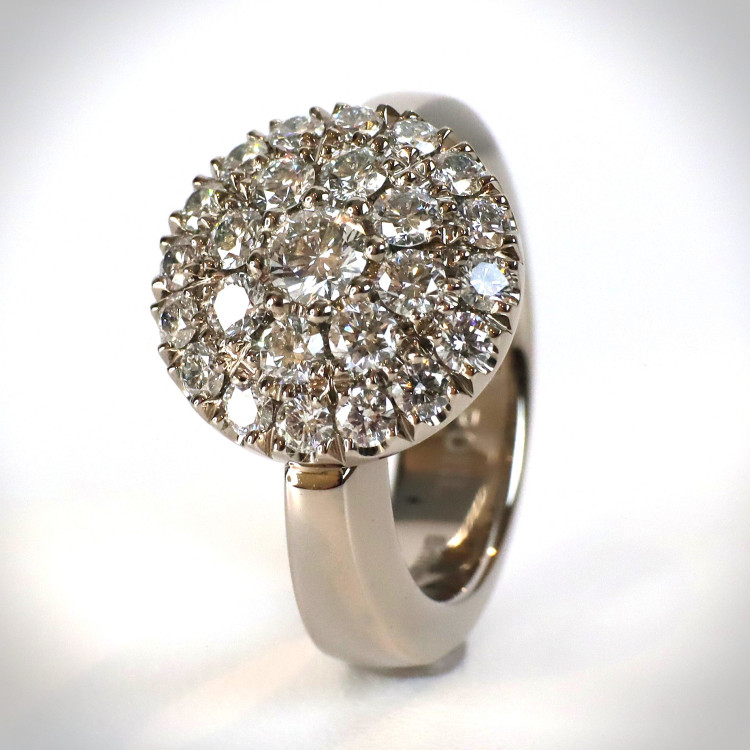 Jochen Pohl JOCHEN POHL Ring 750/- WG Diamanten im Brillantschliff G IF 1,43 ct RW 53,5 - Bild 2 