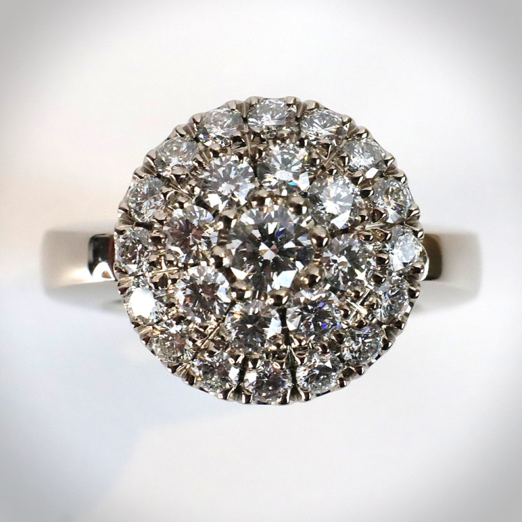 Jochen Pohl JOCHEN POHL Ring 750/- WG Diamanten im Brillantschliff G IF 1,43 ct RW 53,5 - Bild 4 