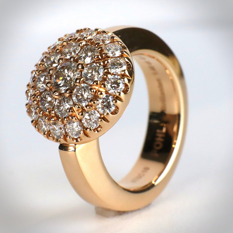 Jochen Pohl JOCHEN POHL Ring 750/-RG Diamanten im Brillantschliff G IF 1,46 ct RW 53 - Bild 2 