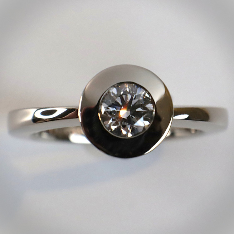Jochen Pohl JOCHEN POHL Ring 750/-WG Diamant D VVS1 0,50ct RW 54 - Bild 4 