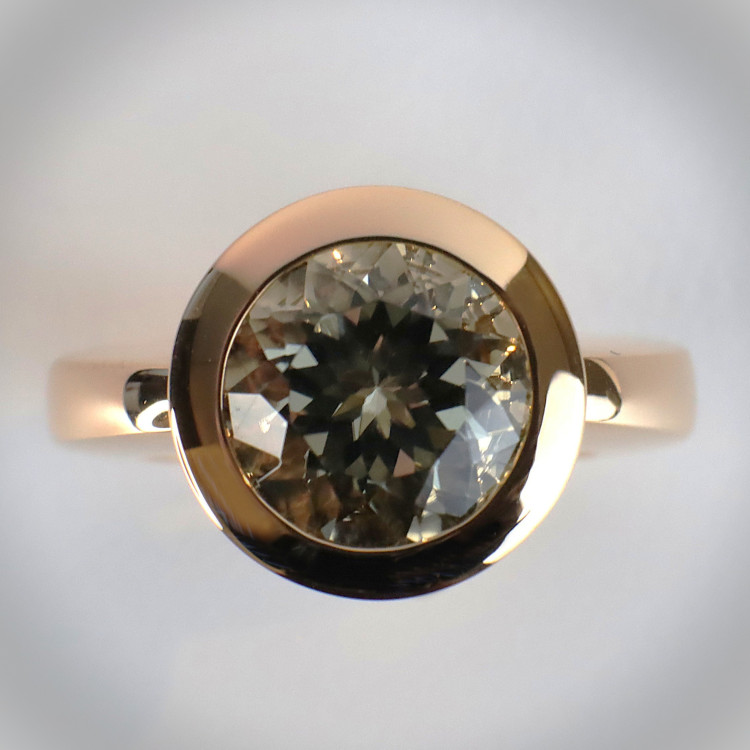 Jochen Pohl JOCHEN POHL Ring 750/- RG Turmalin gelbgrün 4,54 ct RW 54 - Bild 4 