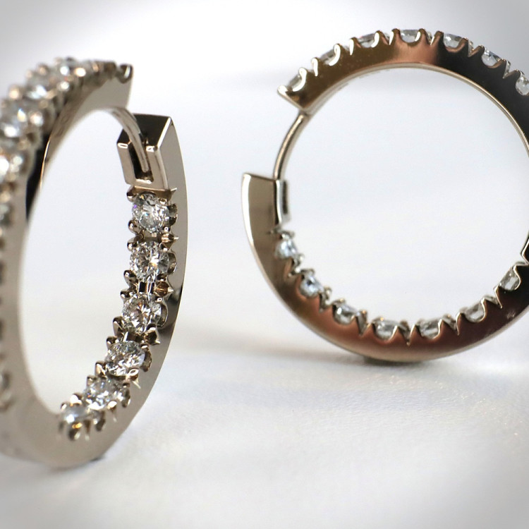 Jochen Pohl JOCHEN POHL Creole 750/-WG Diamanten im Brillantschliff G IF 1,94ct - Bild 4 