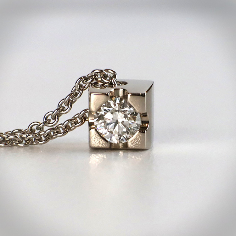 Halsschmuck,  Jochen Pohl JOCHEN POHL Kette 750/-WG D VVS 0,33 ct 