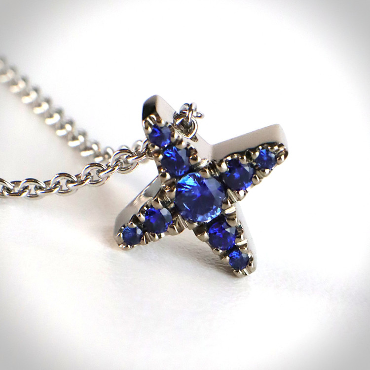 Jochen Pohl JOCHEN POHL Kette 750/-WG Saphir blau 0,27 ct - Bild 2 