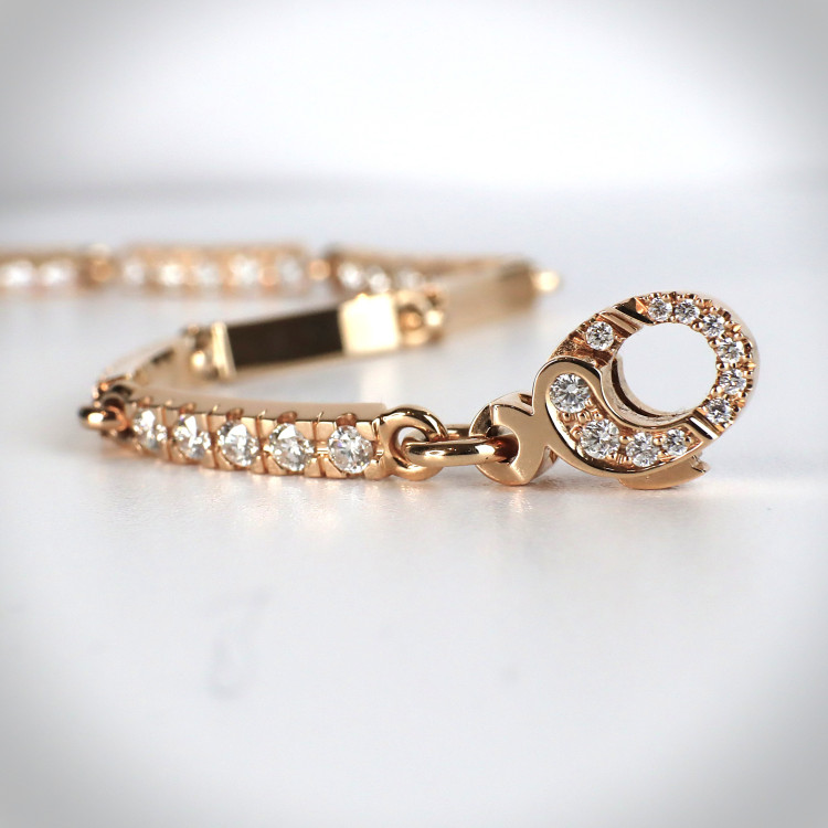 Armschmuck,  Jochen Pohl JOCHEN POHL Armband 750/-RG Diamanten im Brillantschliff G IF 3,18 ct 18,1 cm 