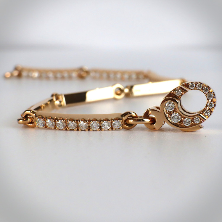 Armschmuck,  Jochen Pohl JOCHEN POHL Armband 750/-RG Diamanten im Brillantschliff G IF 2,24 ct 18,9 cm 