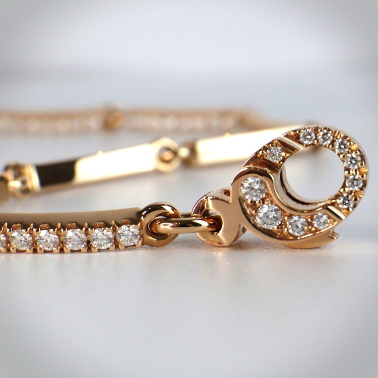 Jochen Pohl JOCHEN POHL Armband 750/-RG Diamanten im Brillantschliff G IF 2,24 ct 18,9 cm - Bild 3 