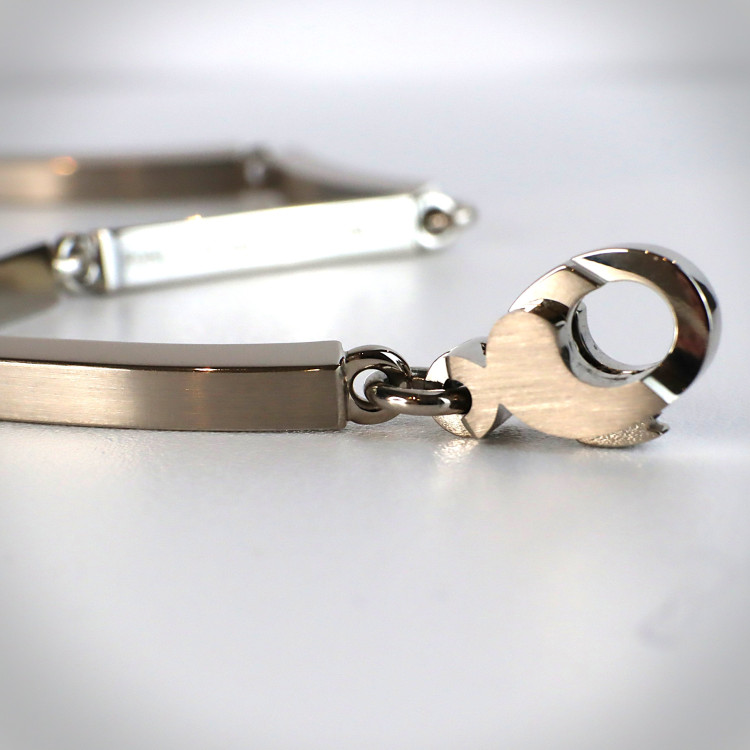 Armschmuck,  Jochen Pohl JOCHEN POHL Armband 750/-WG poliert/matt 18,9 cm 