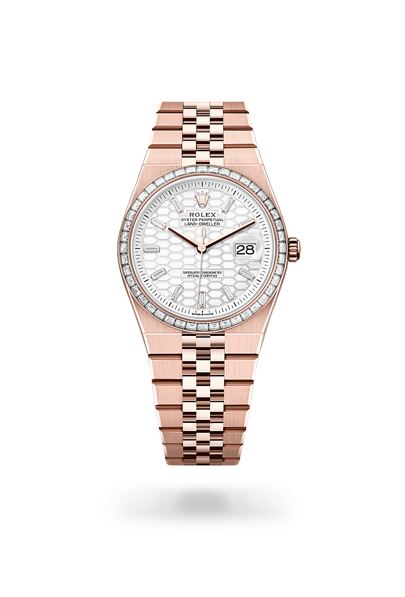 Rolex Land-Dweller 36 M127285TBR-0002 Herrenuhr - Oyster, 36 mm, Everose-Gold mit Diamanten