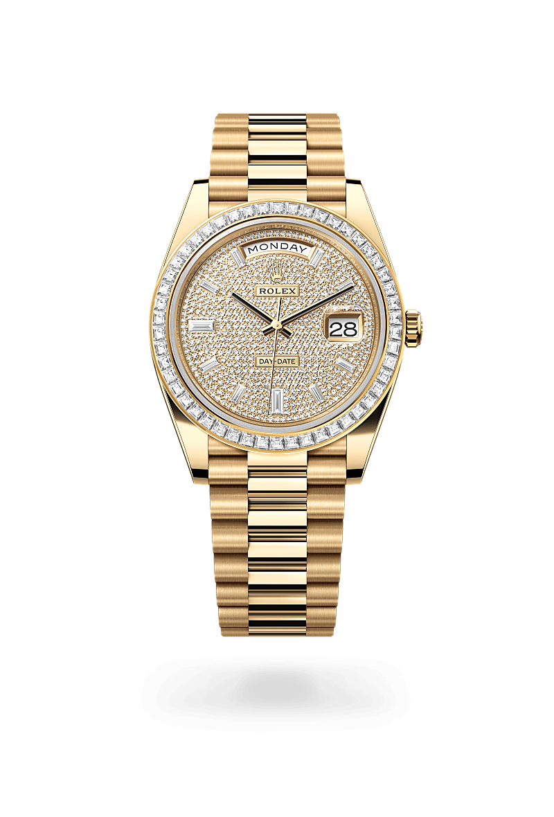 Rolex Day-Date 40 M228398TBR-0036 Herrenuhr - Oyster, 40 mm, Gelbgold mit Diamanten