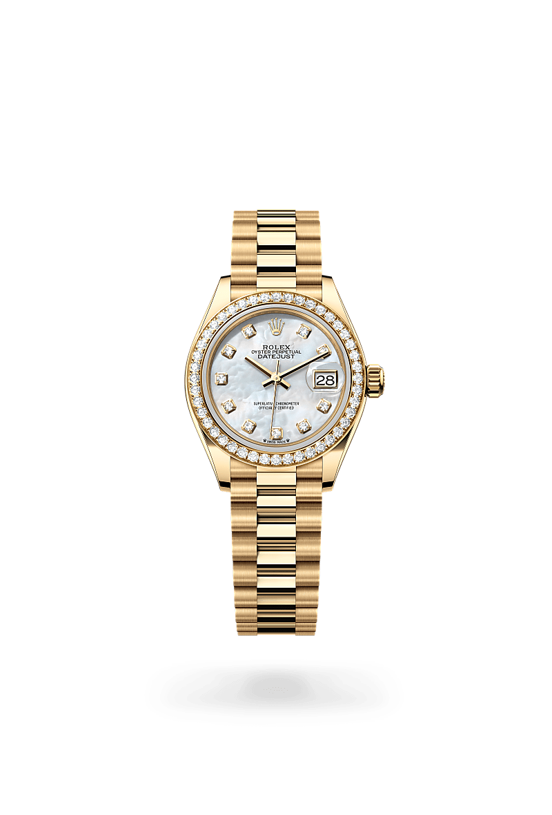 Rolex Lady-Datejust M279138RBR-0015 Herrenuhr / Damenuhr - Oyster, 28 mm, Gelbgold mit Diamanten 